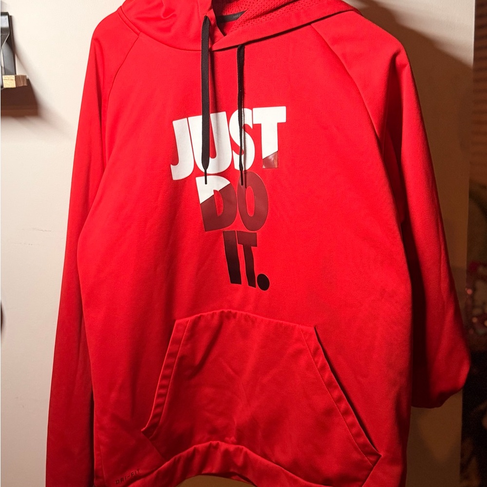 Nike “Just Do It.” Hoodie – Red (Size XL)